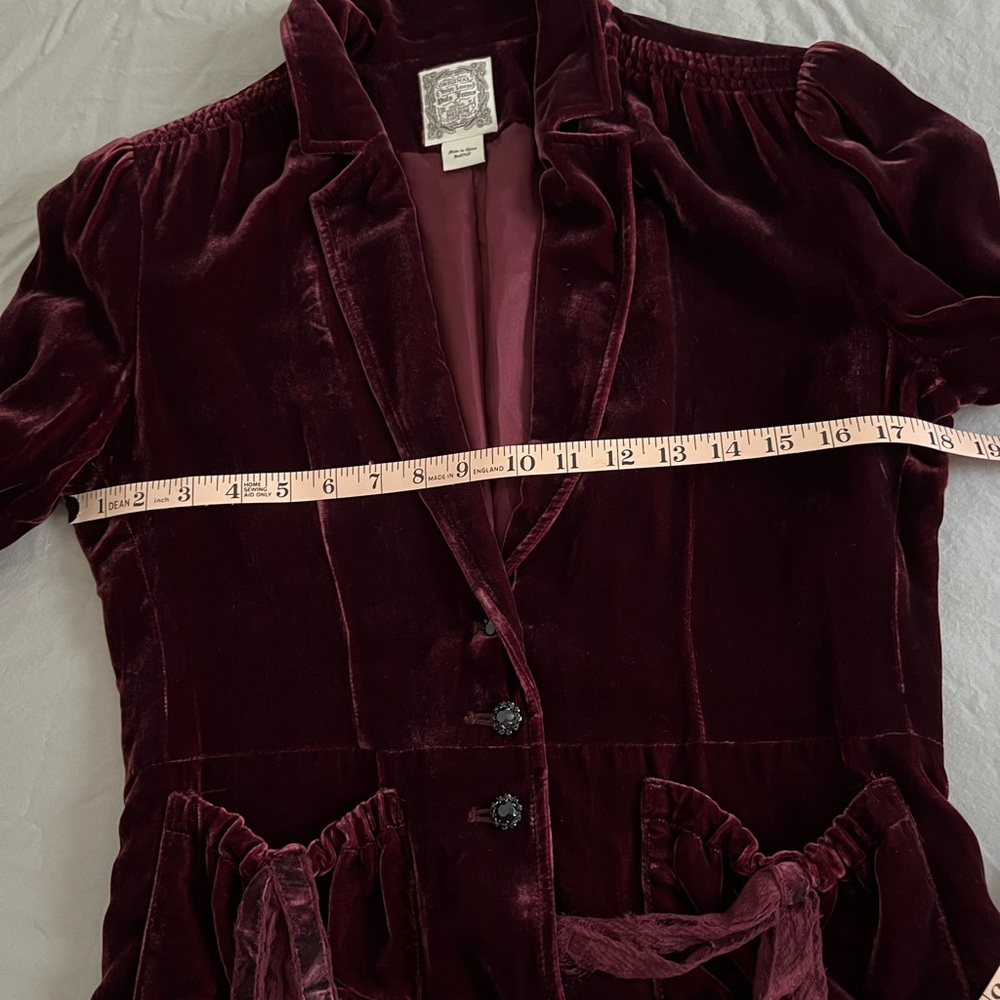 Ralph Lauren Deep Burgundy Velvet silky Blazer - Picture 7 of 10